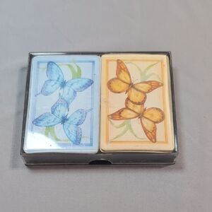 Vintage Hallmark Butterfly Double Deck Playing Cards